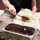 The Chipotle employee displays flagrant and irresponsible rice favoritism.